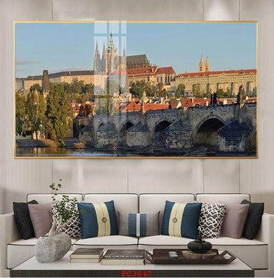 File gốc File tranh phong cảnh thiên nhiên PC3647 (in lụa) họa tiết 3D