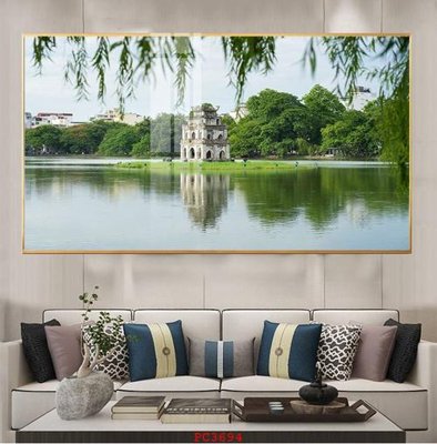 Hình ảnh file gốc in lụa File tranh phong cảnh thiên nhiên PC3694