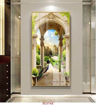 Download file gốc File tranh phong cảnh thiên nhiên PC3748 (in lụa) hoa lá