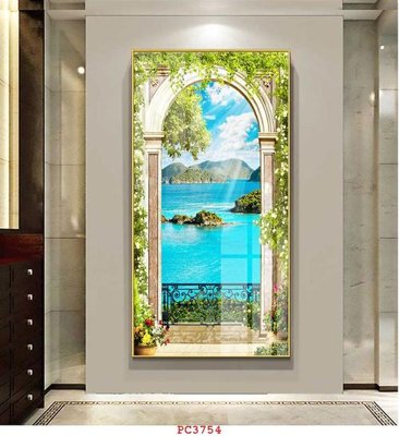 File gốc File tranh phong cảnh thiên nhiên PC3754 (in tráng gương) hiện đại