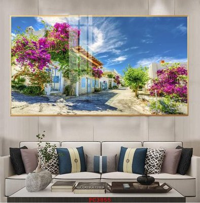 File gốc File tranh phong cảnh thiên nhiên PC3855 (in tráng gương) hiện đại