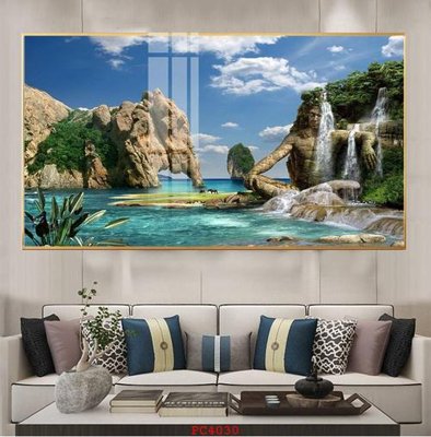 File PSD File tranh phong cảnh thiên nhiên PC4030 (gốc) tách lớp chi tiết