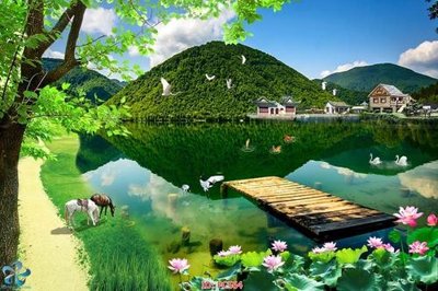 Download file gốc File gốc phong cảnh PC564 (in lụa) tranh 3D