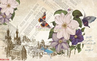 File gốc File tranh phong cảnh thiên nhiên PCN1150 (in mica) làm bảng hiệu