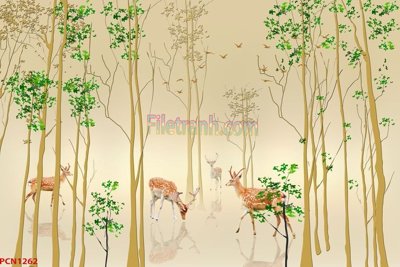 File tranh File tranh phong cảnh thiên nhiên PCN1262 (gốc) in trên kính