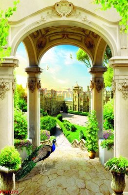 File gốc File tranh phong cảnh thiên nhiên PCN1277 (vector) cho in ấn