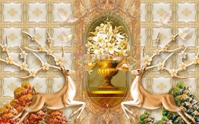 Tải file File tranh phong cảnh thiên nhiên PCN1341 (gốc) chủ đề hoa sen