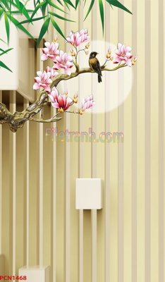 File gốc File tranh phong cảnh thiên nhiên PCN1468 (in lụa) tranh phong thủy