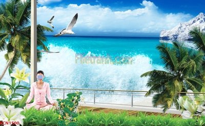 Tải file File tranh phong cảnh thiên nhiên PCN1500 (gốc) làm tranh trang trí