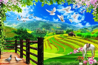 File gốc File tranh phong cảnh thiên nhiên PCN194 (phong cách) châu Âu