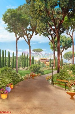 File PSD File tranh phong cảnh thiên nhiên PCN2011 (gốc) tách lớp chi tiết