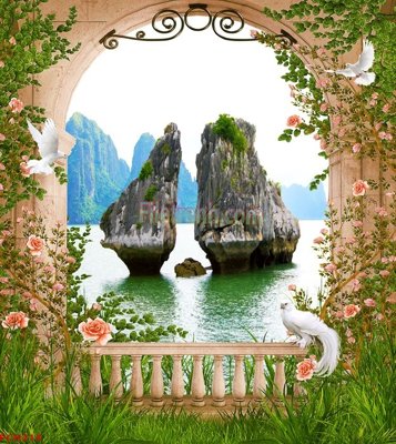 File gốc File tranh phong cảnh thiên nhiên PCN214 (dành cho quảng cáo)