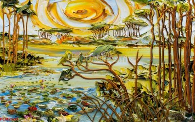 File in trần File tranh phong cảnh thiên nhiên PCN2167 (bản gốc) trời sao