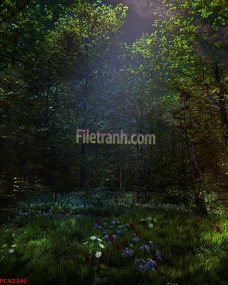 Tải file File tranh phong cảnh thiên nhiên PCN2346 (gốc) chủ đề tâm linh