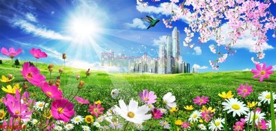 File gốc File tranh phong cảnh thiên nhiên PCN2384 (in 3D) cho trang trí