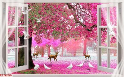 Download file gốc File tranh phong cảnh thiên nhiên PCN290 (in lụa) cao cấp