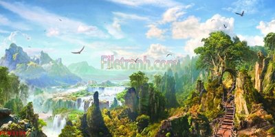 File tranh File tranh phong cảnh thiên nhiên PCN3134 (gốc) in trên kính