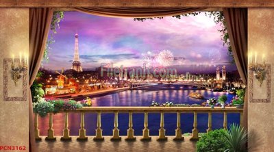 File in trần File tranh phong cảnh thiên nhiên PCN3162 (bản gốc) đại dương