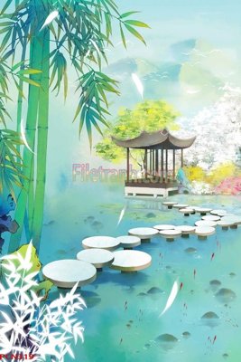 File gốc File tranh phong cảnh thiên nhiên PCN319 (ảnh chi tiết) để in lụa