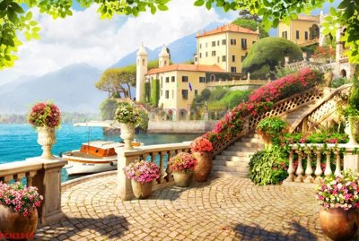 File gốc File tranh phong cảnh thiên nhiên PCN3219 (in mica) làm bảng hiệu