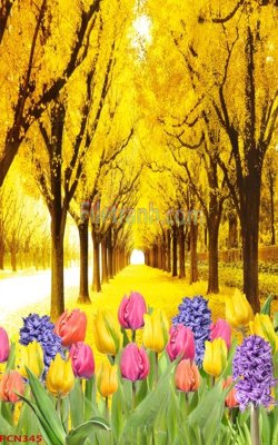 File gốc File tranh phong cảnh thiên nhiên PCN345 (chuẩn màu) cho in offset