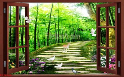 File gốc in ấn File tranh phong cảnh thiên nhiên PCN366 (sẵn sàng tải về)