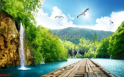 File gốc File tranh phong cảnh thiên nhiên PCN367 (cho in UV) siêu nét