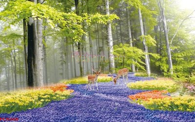 File PSD in ấn File tranh phong cảnh thiên nhiên PCN368 (chất lượng cao)