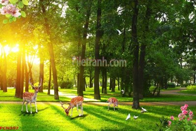 File tranh PSD File tranh phong cảnh thiên nhiên PCN397 chất lượng cao