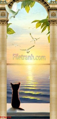 File in trần File tranh phong cảnh thiên nhiên PCN420 (bản gốc) đại dương