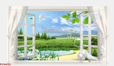 File PSD File tranh phong cảnh thiên nhiên PCN452 (nguyên gốc) chất lượng cao