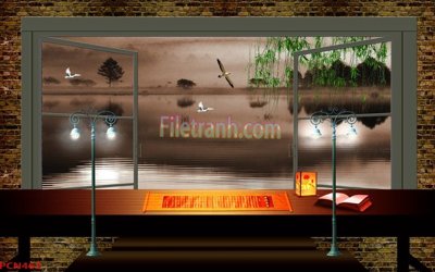 File in ấn File tranh phong cảnh thiên nhiên PCN463 (bản gốc) chất lượng cao