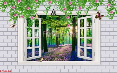 File gốc File tranh phong cảnh thiên nhiên PCN498 (in lụa) tranh mã đáo