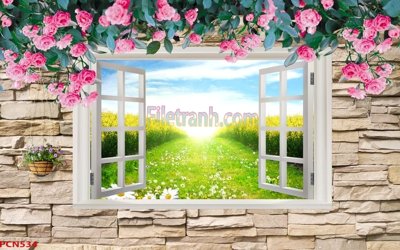 File gốc File tranh phong cảnh thiên nhiên PCN534 (in 3D) cho trang trí