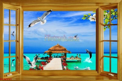 File gốc File tranh phong cảnh thiên nhiên PCN551 (cho in UV) siêu nét