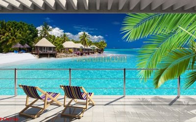 File tranh gốc PSD File tranh phong cảnh thiên nhiên PCN756 còn nguyên layer