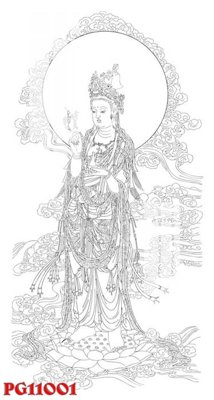 File in mica File tranh phật giáo PG11001 (bản gốc) sắc sảo