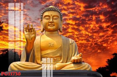 File in trần File tranh phật giáo PG11736 (bản gốc) phong cảnh