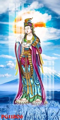 File gốc File tranh phật giáo PG11806 (in lụa) tranh phong thủy