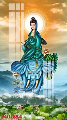 File gốc File tranh phật giáo PG11824 (in lụa) tranh mã đáo