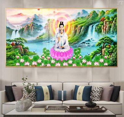 Ảnh gốc file in lụa File tranh phật PG1185 chi tiết