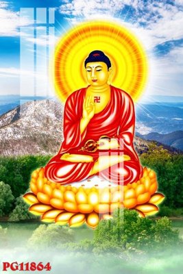 File gốc File tranh phật giáo PG11864 (in mica) làm bảng hiệu