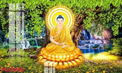 File tranh File tranh phật giáo PG12038 (bản gốc) in lụa 3D