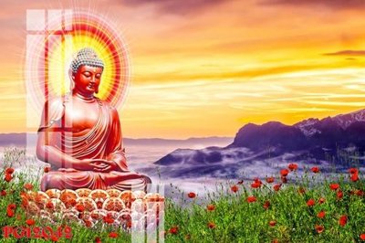 File gốc File tranh phật giáo PG12042 (in tráng gương) hiện đại