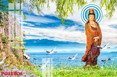 Ảnh gốc file in lụa File tranh phật giáo PG12201 chi tiết