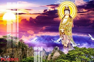 File gốc File tranh phật giáo PG12203 (ảnh chi tiết) để in lụa