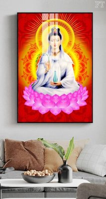 Download file gốc File tranh phật PG1273 (in lụa) hoa lá