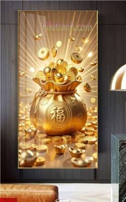 Download file gốc File tranh phật giáo 5D PG20022 (in lụa) hoa lá