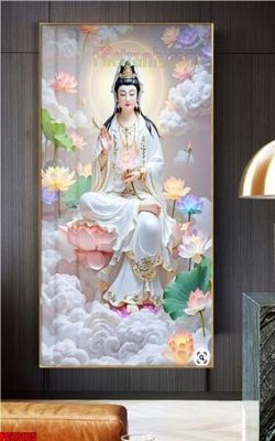 File gốc File tranh phật giáo 5D PG20105 (in lụa) chi tiết cao