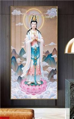 File gốc File tranh phật giáo 5D PG20112 (phong cách) tối giản